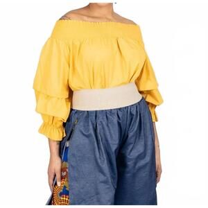 NEW KARA CHIC off-shoulder top in mustard